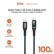 Olike D106CC USB-C to USB-C Data Cable 100W Fast Charge LED