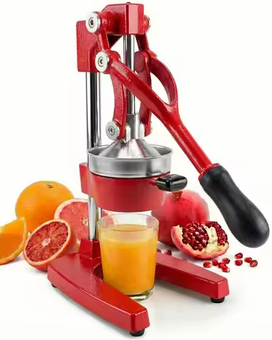 Cast Iron Citrus Juicer | Extra-Large Commercial Grade Manual Hand Press | Heavy Duty Countertop Squ