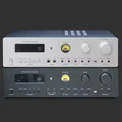 300Wx2 5.0 Bluetooth Amplifier HiFi Sound System 0.1% THD Amp MIC/USB/AUX/DVD/Optical/Coaxial For Ka