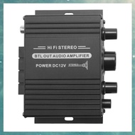 (OAKF) 12V Mini Audio Power Car Amplifier Digital Audio Receiver AMP Dual Channel 20W+20W Bass Trebl