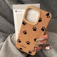 Cute Black Paw Print Phone Case For Realme 14 14X C75 C75X C73 C71 GT8 GT7 GT7T V70 V60 Pro Neo7 7X 