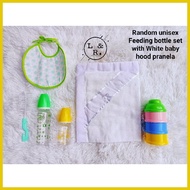 ✱ ◿ ◇ 10 in 1 Bolster set with Baby hood Pranela and feeding bottle set for newborn baby Infants