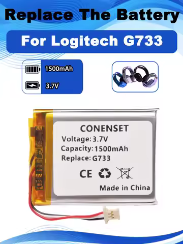 3.7V 1500mAh Replacement Battery For Logitech G733 LightSpeed Wireless Game Headset Headphones 60405