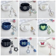 For Sony WF-C510 Case Luxury Butterfly Keychain Earphone Silicone Protect Cover for SONY WF-C510 Cov