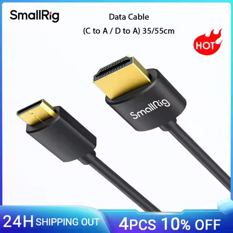 SmallRig Ultra Slim 4K Cable C to A / D to A / 60HZ Cable 35cm 55cm for DSLR Camera Monitor Soft Cab