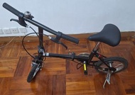 黑色14吋摺疊單車