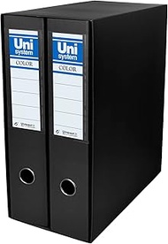 Unisystem 92329 - A4 Module with 2 Lever Arch Files - 65mm - Black