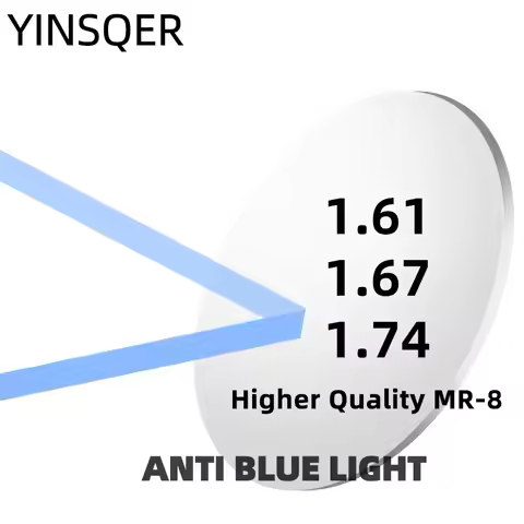 Custom Prescription Lens MR-8 Hyperopia Myopia Lens Anti Blue Light 1.61 1.67 1.74 Prescription Lens