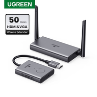 UGREEN HDMI Wireless Extender ระยะไกล 50 เมตร ความคมชัดสูง 1080P รองรับจอภาพเเบบ HDMIเเละVGA รุ่น CM