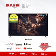 AIWA 75″ | 759G | 4K Ultra HD | WebOS Smart TV | Frameless TV | WS-759G