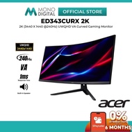 ACER 34" ED343CURX 2K UWQHD (240HZ/1MS) / 32" ED323QURA (144HZ/4MS) 2K LED VA PANEL LCD CURVED GAMIN