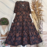 TGC Gamis Rayon Santung Motif Terbaru / Gamis Santung / Gamis Motif / Gamis Busui