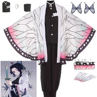 Kochou Shinobu Cosplay Pruik Haori Uniform Vrouwen Kinderen Halloween