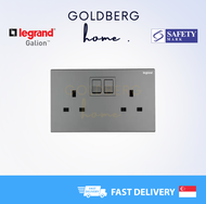 [SG Seller] Legrand Galion Double Socket Dark Silver | Goldberg Home