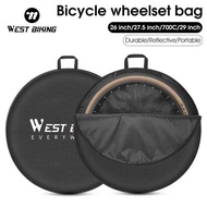 WEST BIKING Bicycle Wheelset For 26/27.5/29 Inch MTB 700C Road Bike Portable Wheel Carry Pouch Stora