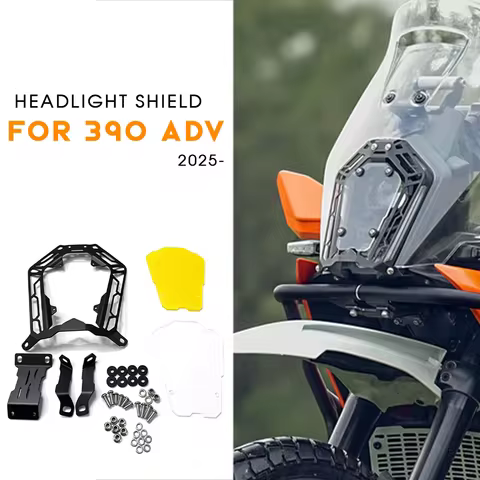 For 390 ADVENTURE R/X 2025 2026 Headlight Shield With Yellow & White Acrylic For 390ADV 390ADV R Hea