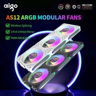 Aigo AS12 120MM Fan Argb Pc Case Ventiladores Wireless Splicing Cpu Water Cooler Gabinete Gamer Cool