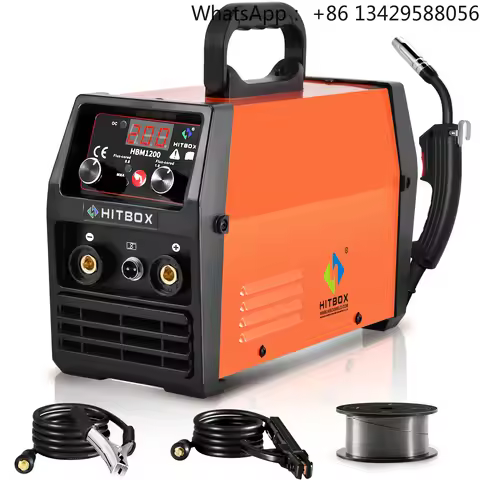 A HITBOX 3 in 1 HBM1200 Multifunctional Automatic 140AMP 110V/220V Dual Voltage Flux Core Flux MIG/L