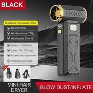 Portable 400000RPM Turbo Blower Jet M18 Brushless Electric Dust Cleaner with Type-C Charging Powerfu