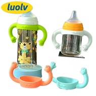 LUOLV Baby Bottle Grips, Silicone 5cm Baby Bottle Holder,  Baby Bottles Compatible Baby Bottle Accessory