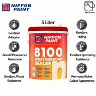 5L Nippon Paint 8100 Exterior Sealer Wall Sealer Primer Undercoat Putih/ Tahan Luar Dinding Rumah/ 5