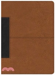 Holy Bible ― Csb Single-column Personal Size Bible, Tan/Black Leathertouch
