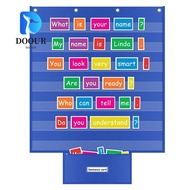 DOOURPH Standards Pocket Chart, Large Educational Classroom Pocket Chart, Durable Class Schedule Cha