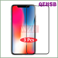 QEHSB 3Pcs 3D Full Cover Tempered Glass For Iphone 11 12 Pro Max 12 Mini Screen Protector Protective Film For iPhone Xr X Xs Max Case HSRJH