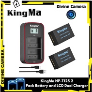 KingMa NP-T125 2-Pack Battery and LCD Dual Charger Kit for Fujifilm GFX50S, GFX50R, GFX100