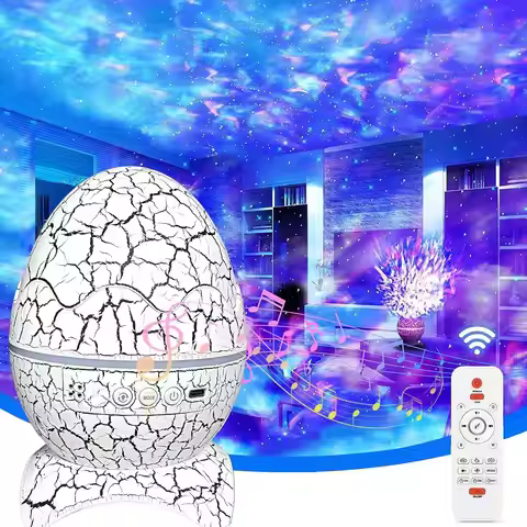 Dinosaur Egg Galaxy Projector - Space Buddy Star Projector Night Light for Kids Adults Bedroom Astro
