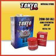 (Sabah/Sarawak) Tokyo Drift 20W50 Engine 0il Semi Synthetic 4L 5L with Shenzo High Flow 0il Filter