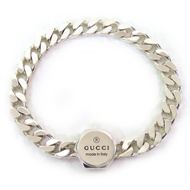 【5積分】成色極佳 △ GUCCI 779173 商標手鐲 AG925 標誌手鐲配件 銀色 16 義大利製造 重量 19.6克 女士