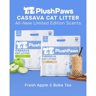 【LIMITED EDITION】 PLUSHPAWS CASSAVA CAT LITTER - Fresh Apple, Boba Tea Cassava Cat Litter Cat Litter