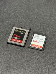 SanDisk Extreme PRO CFexpress 64GB + Ultra SDXC 64GB