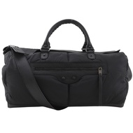 BALENCIAGA波士頓包，機車風兩用肩包，尼龍 x 皮革，黑色，雙向，磁扣，男女通用 [二手]