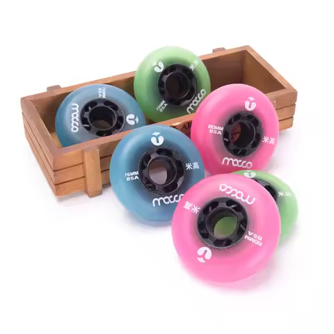Japy 4PCS Macco Luminiouns Inline Skates Wheels 82A 85A Sliding Roller Tires Slalom Free Skating For