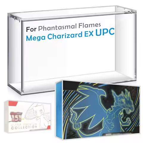 Mega Charizard EX UPC Acrylic Magnetic Display Case 5mm Thick For Mega Charizard EX UPC / S&V 151 UP