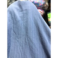 E031 - Blue striped sand silk fabric (1.4m x 1.45m), no stretch