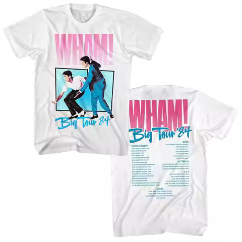 Wham Mighty Band George Michael Rock Retro Casual T-Shirt Men's and Women's Luxury Brand Top 2026 Ne