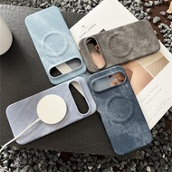 Magnetic Cowboy Cloth Leather Texture Case for Google Pixel 10/9 Pro XL Pixel 10/9/8 Pro Pixel 8A 7A