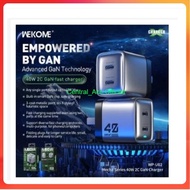 MECHA GAN 40 WATT OME WPU02 ADAPTOR / 40W CHARGER HEAD FAST CHARGING 2 TYPES C