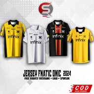 Latest Premium Onic Fnatic 2024 Jersey (Free Name and Back Number)