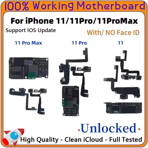 100% Unlocked Authentic Motherboard For iPhone 11 Pro max with/NO Face ID Mainboard Support iOS Upda