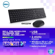 Dell Pro Wireless Keyboard and Mouse US English for Student Home Business Office Classic KM5221W pel