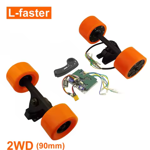 350W Electronic Longboard Hub Drive Kit Skateboard Brushless Motor Wheel Truck Remote Controller For