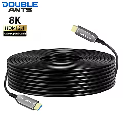 HDMI 2.1 Fiber Optic Cable Long Distance 8K@60Hz 4K@240Hz 48Gbps AOC HDMI Optical Cable for Projecto