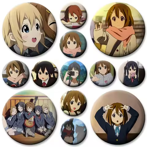Anime K-ON! Pins Hirasawa Yui Akiyama Mio Brooches Cute Cartoon Girls Badge for Backpack Jewelry Acc