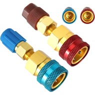 Huazu R1234YF to R134A Adapter Kit - Quick Couplers & Hose Fittings for Car A/C System Recharge - Hi