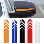 8pcs Racing Strip Car Rearview Mirror Stickers Waterproof Vinyl Decals Night Safety Reflective Decoration Car Styling Sticker