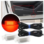 2PCS Led door puddle light Interior door step courtesy warning Light For Audi A3 A4 A5 A6 A7 A8 Q3 Q